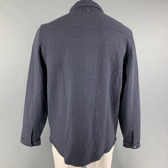 BILLY REID Size XL Navy Cotton Polyester Shirt Jacket - Picture 3 of 6